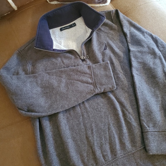 Nautica High Zip Collar Sweatshirt - Picture 1 of 5